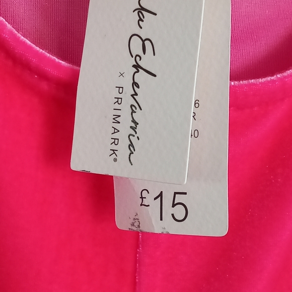 Pink midi pamela echevarria dress, velvet texture - Picture 5 of 9